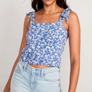 Tie shoulder corset cami